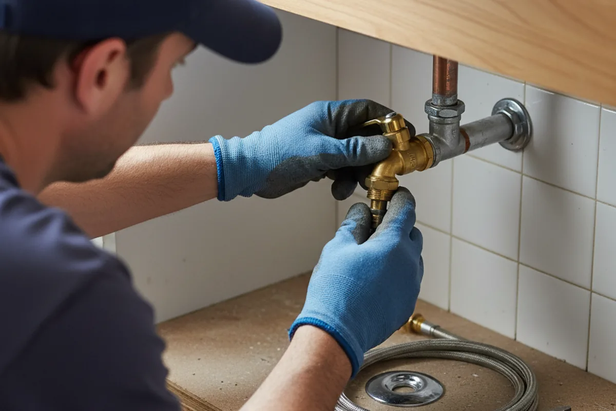 Shutoff valve and fitting work during Repiping in Joanna